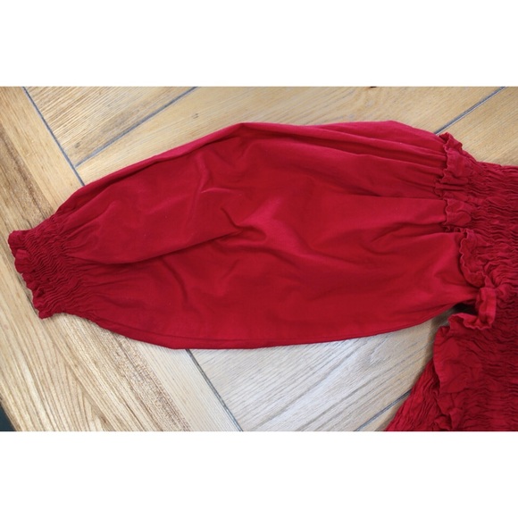 Zara Cropped Elastic Detail with Poof Sleeve NWT M - Picture 6 of 7